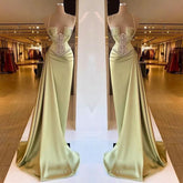 Gorgeous Spaghetti-Straps Mermaid Long Evening Dress With Beads